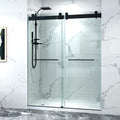 68-72" W x 76" H Frameless Sliding Shower Door, Double Sliding Glass Shower Door with Buffer 3/8"(10MM) Clear SGCC Tempered Glass, Explosion-Proof Film, Roller Disk System, Rust-Resistant.